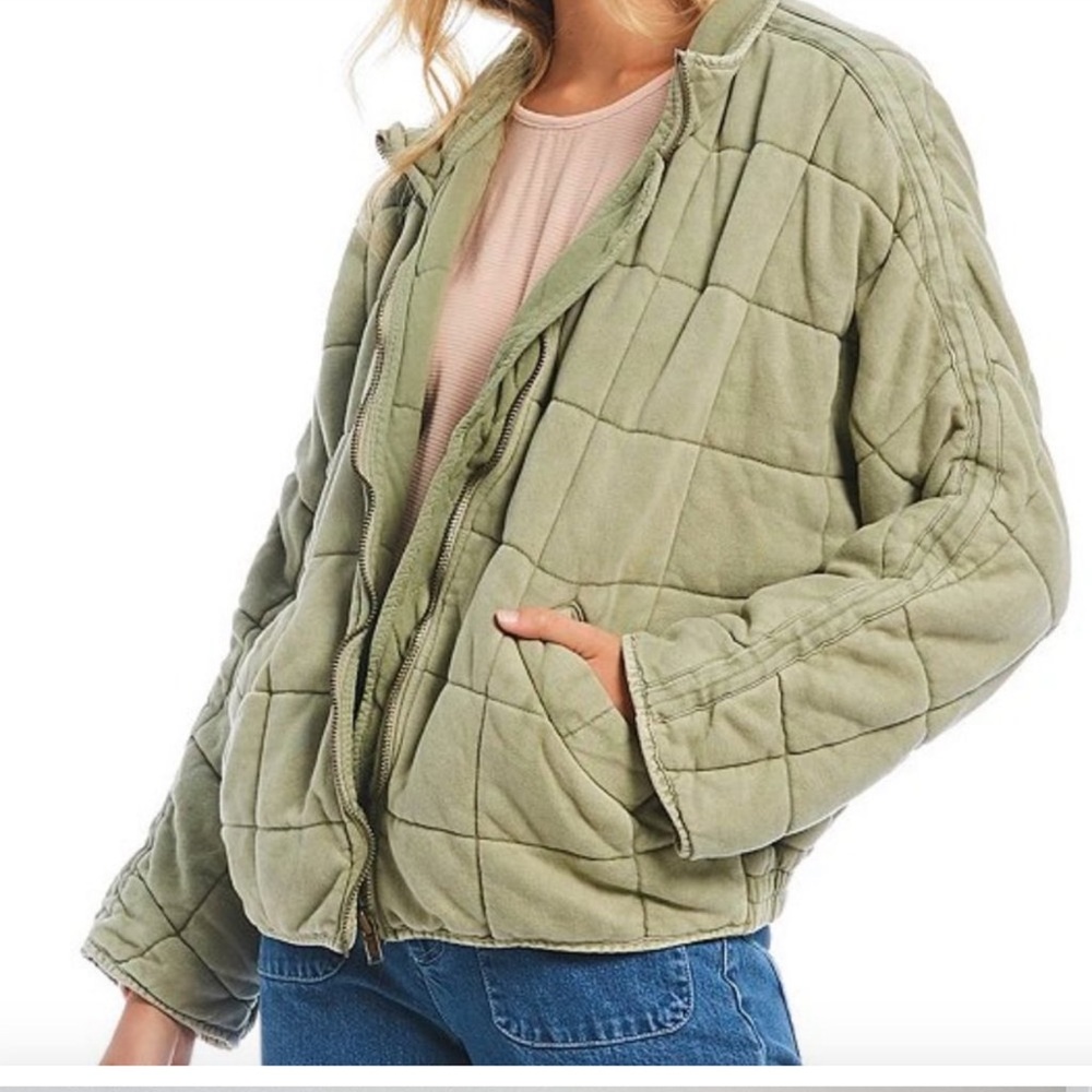 Free People Dolman Quilted Knit Jacket